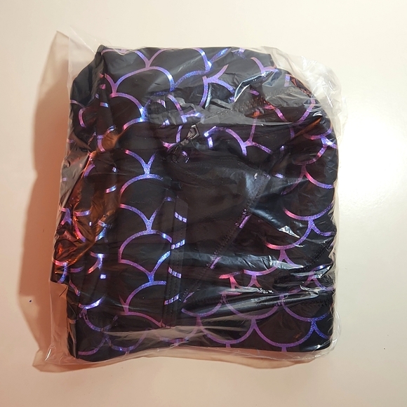 ❤️NWT VINTAGE TORRID SWIM BIKINI TOP - SHINY BLUE MERMAID ZIP FRONT ACTIVE - Picture 4 of 13